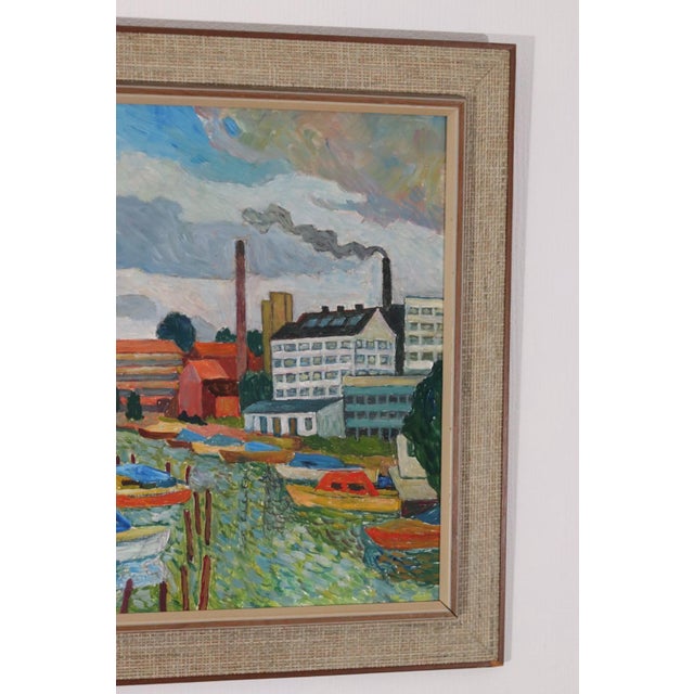 John Carlson, Motif from Sundbyberg, 1975, Oil on Panel, Framed For Sale - Image 14 of 18