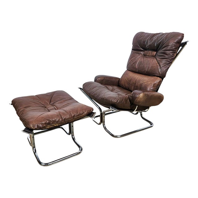 Set of Armchair and Ottoman by Harald Relling for Westnofa For Sale