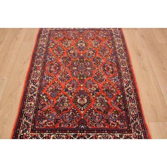 Middle Eastern rug "Saroug" | Knot density: 400.000 knots/m² | Pattern: Colorful leaf and flower motifs | Size: 160×103 cm...