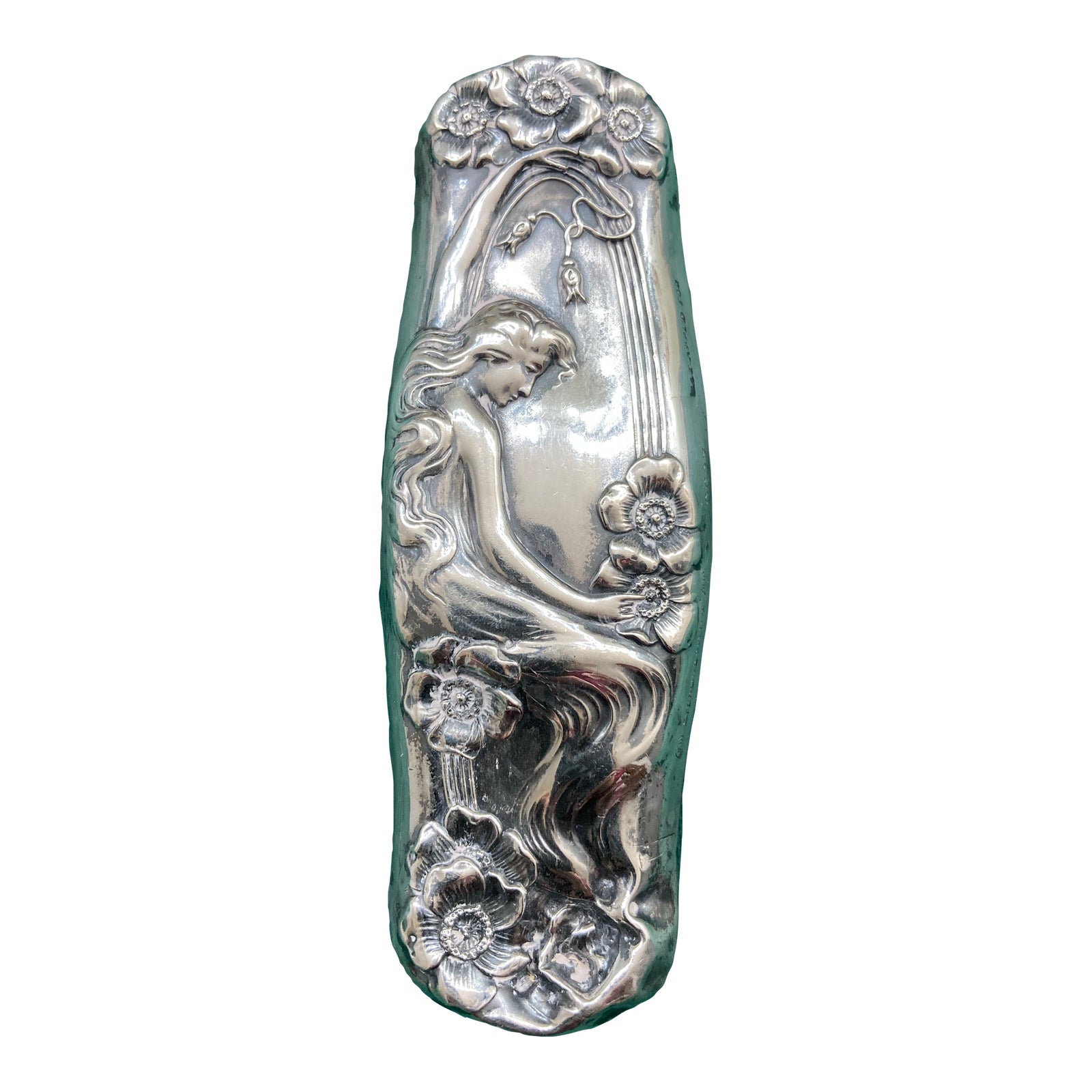 Sterling Silver Antique Clothes Brush - Unger Brothers | Chairish