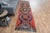 Boho Chic 1970s Vintage Handmade Wool Cotton Red Runner Rug For Sale - Image 3 of 11