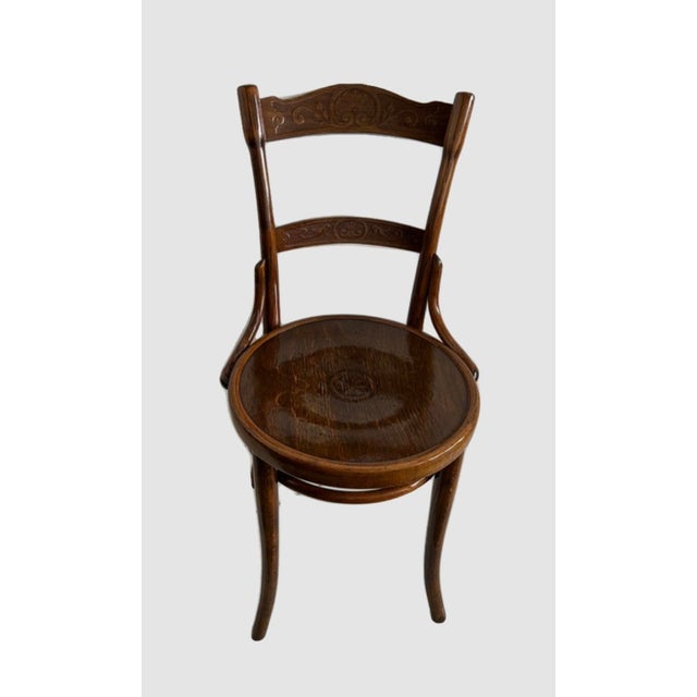Brown Nr. 96 Chair with Relief from Thonet, 1902 For Sale - Image 8 of 9