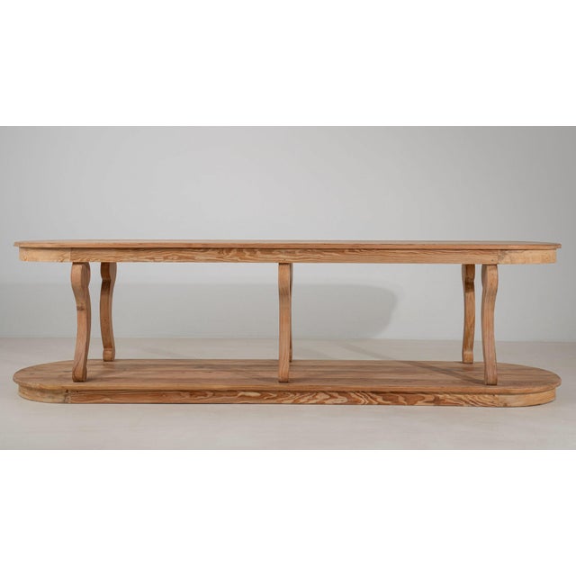 Antique White 19th Century France Antique White Wood Console Table For Sale - Image 8 of 9