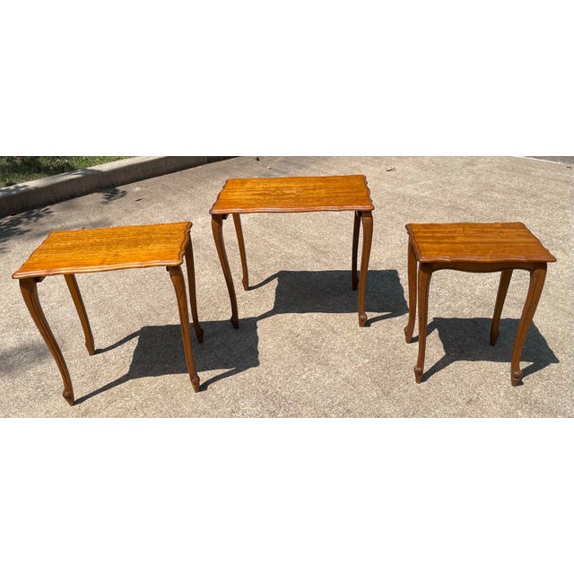 French Country Nesting Tables - Set of 3 For Sale - Image 4 of 9
