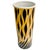 An exceptional mid-century modern vintage Italian ceramic umbrella stand featuring a striking, hand-painted abstract flame...
