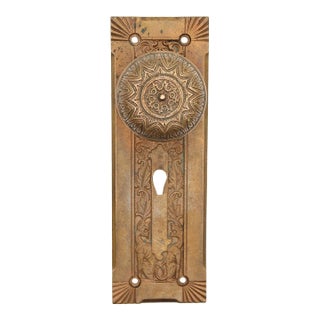 Antique Corbin Bronze Dummy Door Knob Set For Sale
