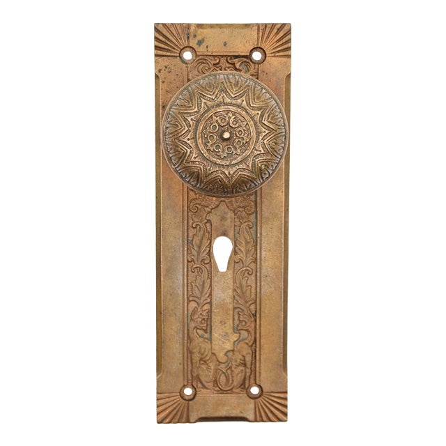 Antique Corbin Bronze Dummy Door Knob Set For Sale