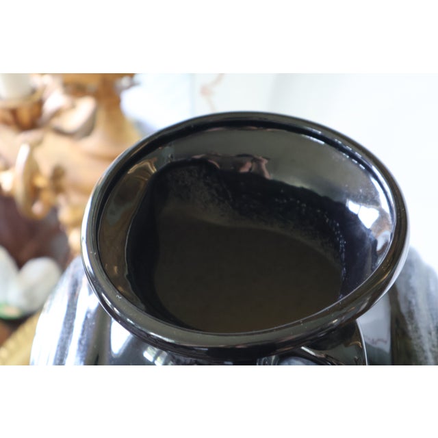 Vintage Harris Potteries Chicago Black & Pewter Art Deco Revival Vase For Sale - Image 16 of 18