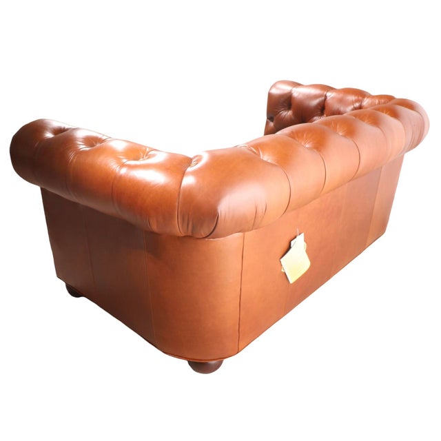 Tufted Leather Chesterfield Sofa by Ethan Allen Chairish