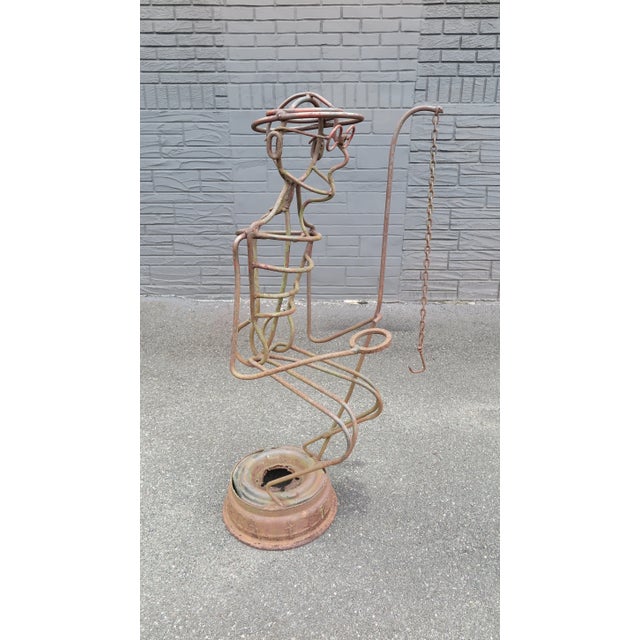A.R. Gately "Fisherman" Metal Garden Sculpture For Sale - Image 13 of 13