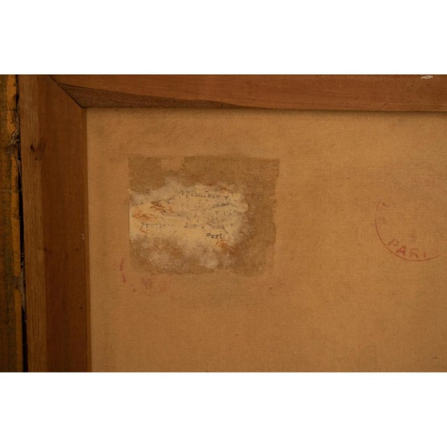 Mid 20th Century Homage to Chagall, Large Vintage Cubist Painting For Sale - Image 5 of 7