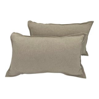 Restoration Hardware Cashmere Pillows With Feather Inserts - a Pair For Sale