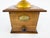 Antique French Peugeot Frères Wooden Coffee Grinder With Gold-Tone Hopper – Early 20th Century For Sale - Image 9 of 16