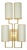 Wall Sconce Tiges4 in Patinated Gold Metal and Fabric by Aymeric Lefort For Sale
