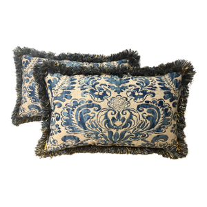 Pair of Fortuny Style Pillows “ Corone “ Pattern