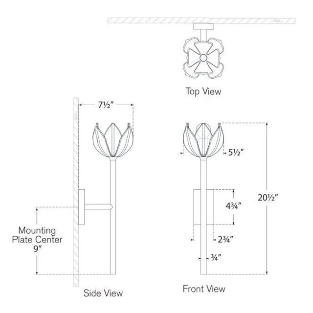 Transitional Julie Neill for Visual Comfort Signature Alberto Medium Sconce in Plaster White For Sale - Image 3 of 3