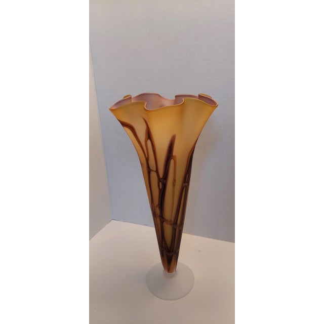 Contemporary Azerbaijan Vase, Essie Zareh Tall Blown Glass For Sale - Image 10 of 10