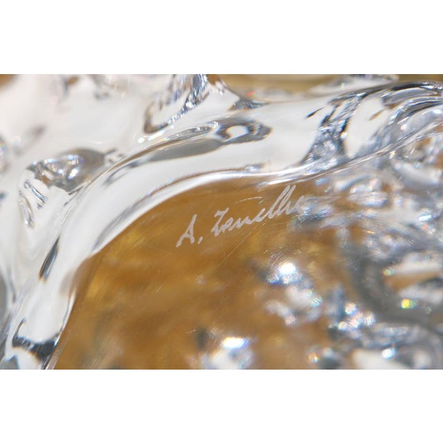 Mid-Century Italian Murano Glass Eagle Sculpture with Gold Leaf by Arnaldo Zanella, 1970s For Sale - Image 16 of 18