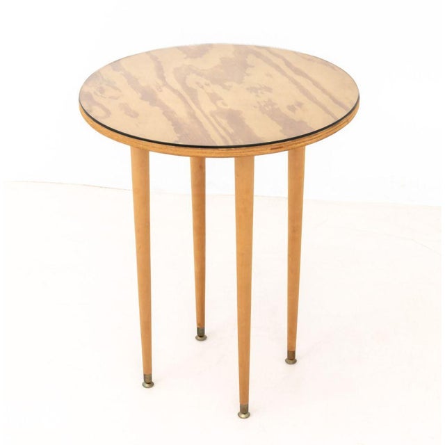 McCobb Style Circular Mahogany Side Table For Sale - Image 4 of 5