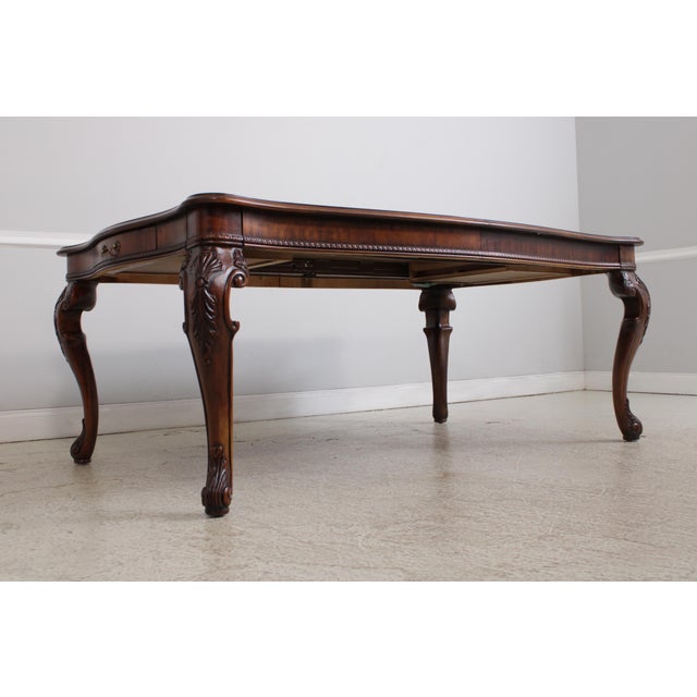 Henredon Georgian Style Mahogany Dining Room Table For Sale - Image 9 of 18