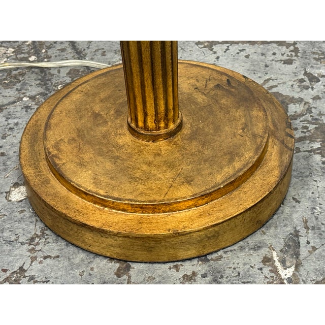 Worlds Away Caprone Fluted Wood Floor Lamp For Sale - Image 10 of 12