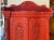 Mid 19th Century 1850 Anglo Indian Sideboard or Dry Bar Cabinet Painted Cinnabar Red For Sale - Image 5 of 12
