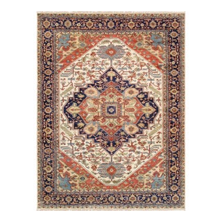 Serapi Wool Ivory Area Rug- 6' 3'' X 9' 2'' For Sale