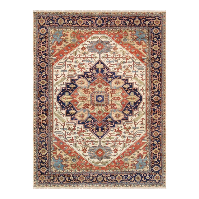 Serapi Wool Ivory Area Rug- 6' 3'' X 9' 2'' For Sale