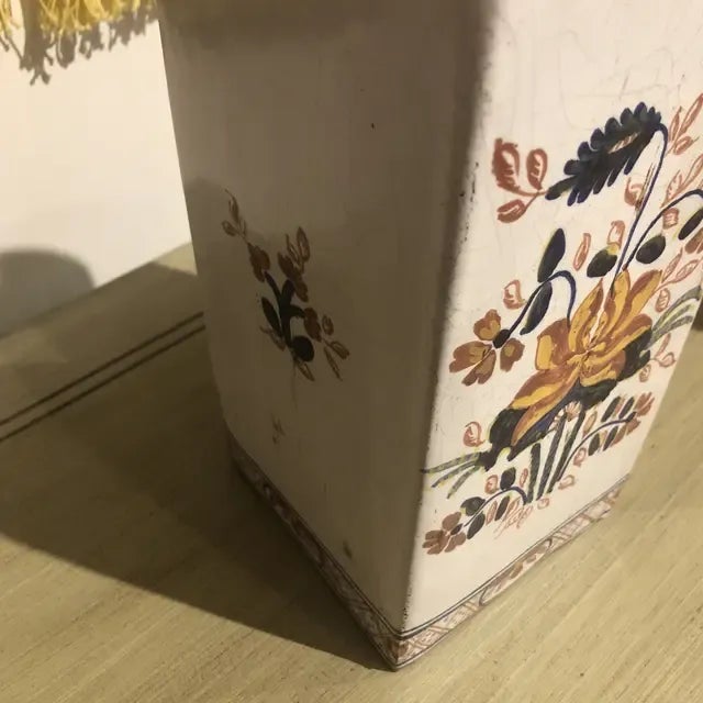 1990s Italian Hand Painted Ceramic Bottle For Sale - Image 4 of 11