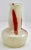 Beige Vase in Beige-Rouge Glass, 1970s For Sale - Image 8 of 11