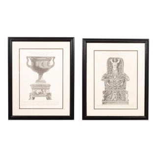 Pair of Neoclassical Framed Prints After Giovanni Battista Piranesi For Sale