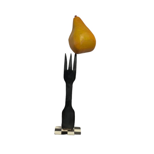 Late 20th Century Fork and Pear Sculpture For Sale - Image 4 of 6