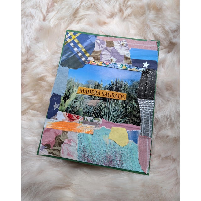 Textile Madera Sagrada Contemporary Mixed Media Analog Collage For Sale - Image 7 of 7