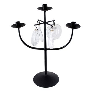 Mid-Century Modern Scandinavian Candleholder by Erik Höglund for Boda, 1950s For Sale