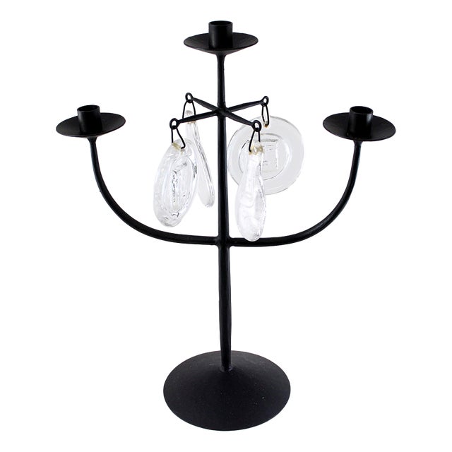 Mid-Century Modern Scandinavian Candleholder by Erik Höglund for Boda, 1950s For Sale