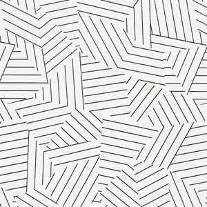 Sample - Schumacher Deconstructed Stripe Geometric Wallpaper in Black