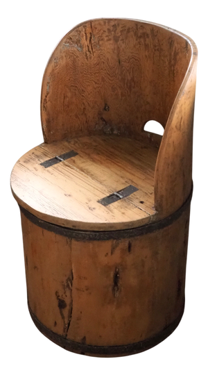Scandinavian Swedish Pine Stump Chair, 1890s