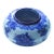 Signed European (Flow Blue) Style Hand Painted Rounded Vase For Sale