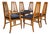 Young Manufacturing Vintage Mid Century Modern Set of 6 Tapered Ladder Back Dining Chairs For Sale