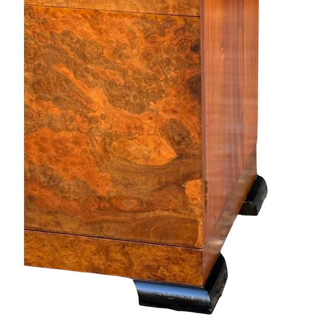 Art Deco Wardrobe in Burr Walnut Veneer, 1920s For Sale - Image 4 of 13