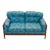 Swedish Modern Two Seat Sofa In Rosewood For Sale