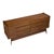 Wood Long Large Mid-Century Modern Walnut Dresser With Brass Accents For Sale - Image 7 of 16