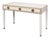 Art Deco Shagreen Writing Desk in White with Brass Ring Pulls For Sale