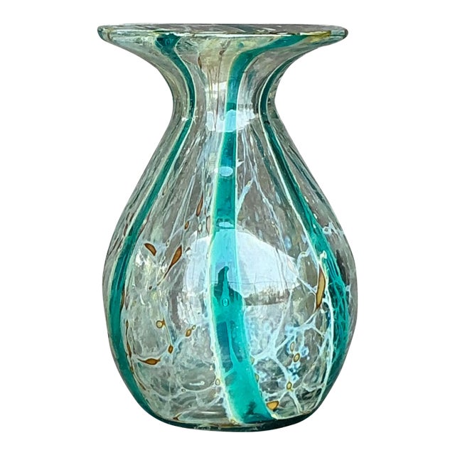 Vintage Mdina Malta Glass Vase For Sale