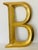 American Vintage Gold Letter B Wall Decor For Sale - Image 3 of 3
