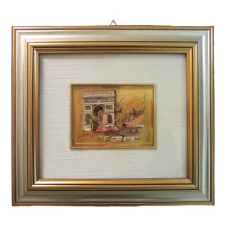 1990s G Borelli Signed Chromatography Art Paris Champs Elysee Reproduction For Sale