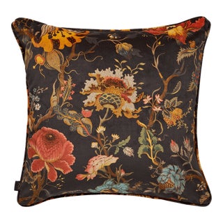 House of Hackney Artemis Large Velvet Cushion - Black For Sale