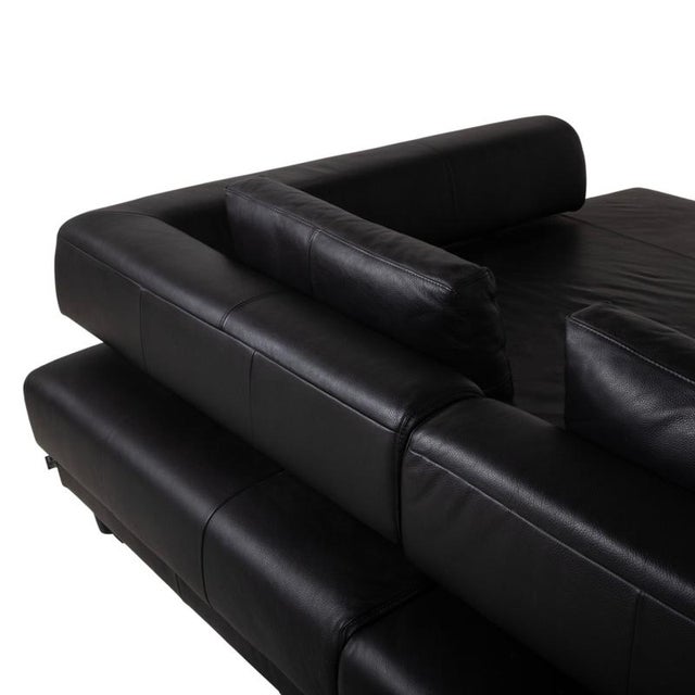 Brand Face Corner Sofa in Black Leather from Ewald Schillig For Sale - Image 9 of 18