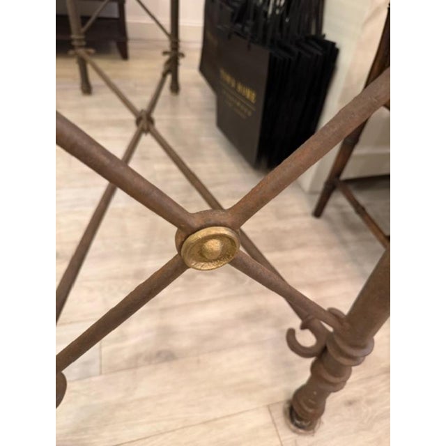 1980s Giacometti Inspired Iron Console With Snake Detail For Sale In New York - Image 6 of 7