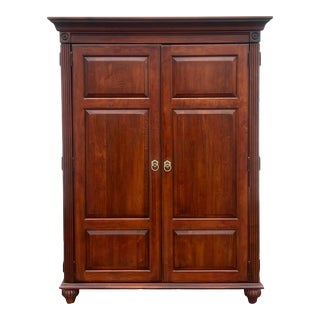 Ethan Allen Cherry British Classics Workstation Armoire For Sale